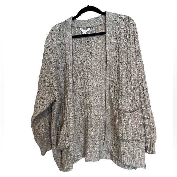 Time and Tru Sweaters Oversized Gray Cardigan Poshmark